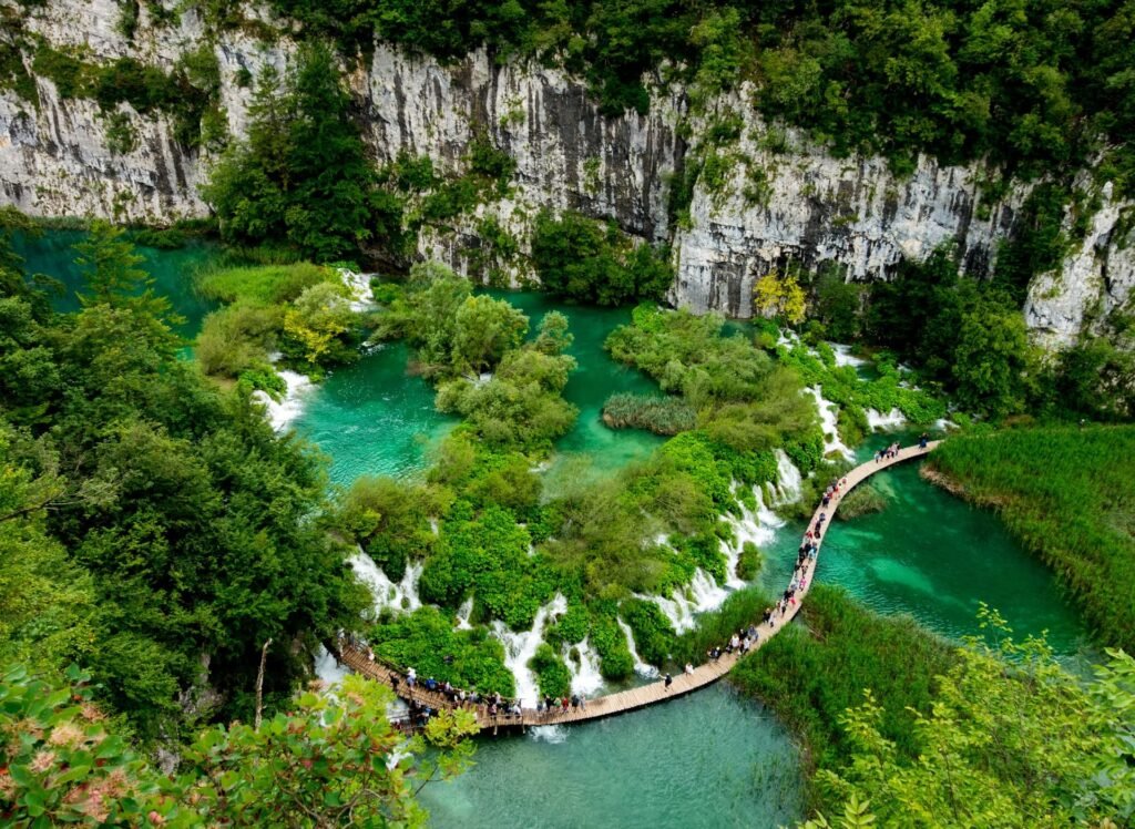 Imagen del Parque Nacional de los Lagos de Plitvice en Croacia