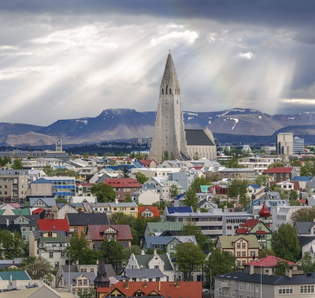 Ciudad de Reikiavik en Islandia